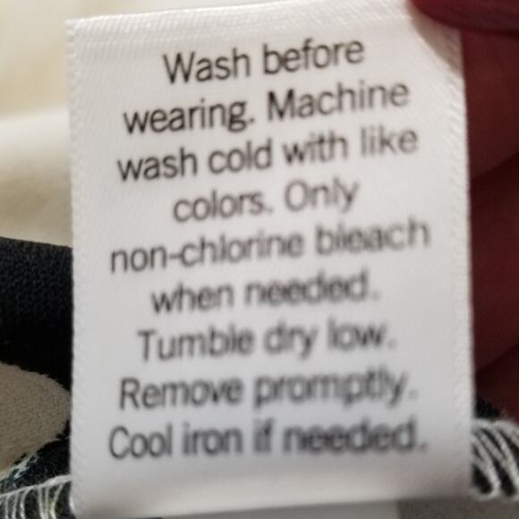 Nine West Women's Black & White Floral Crop Wide Leg Pants Pull-On Size M - Picture 8 of 9